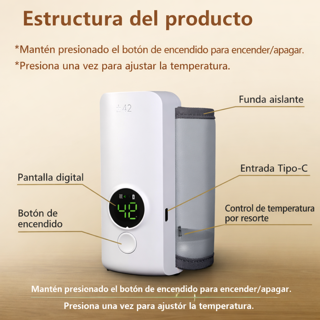 🍼🔥 CALENTADOR DE TETERO PORTÁTIL INALÁMBRICO – IDEAL PARA VIAJES